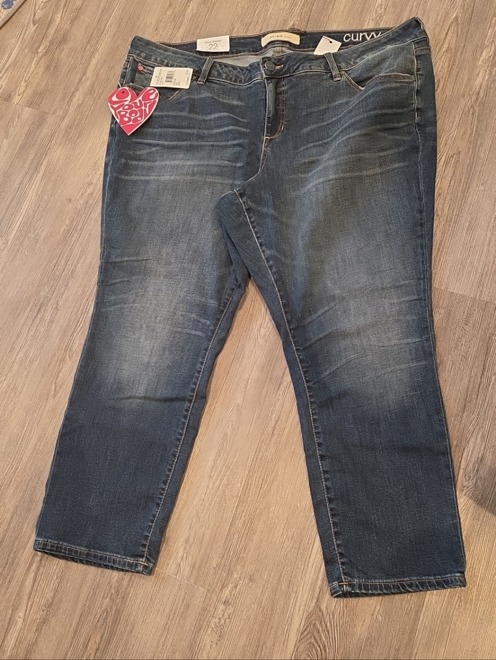 NWT Slink Jeans LUCY Women's Curvy Jeans Plus Sz 22 Ankle Jegging